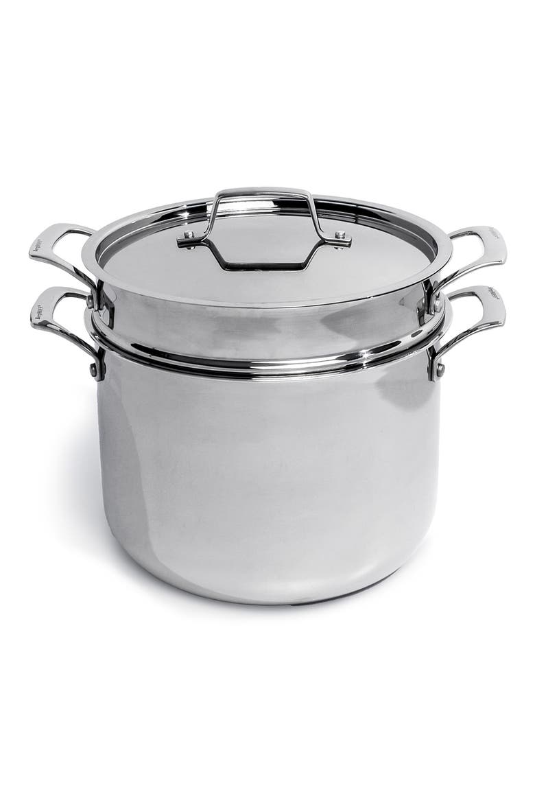 Professional Stainless Steel Tri-Ply 7-Qt. Stock Pot, Main, color, SILVER