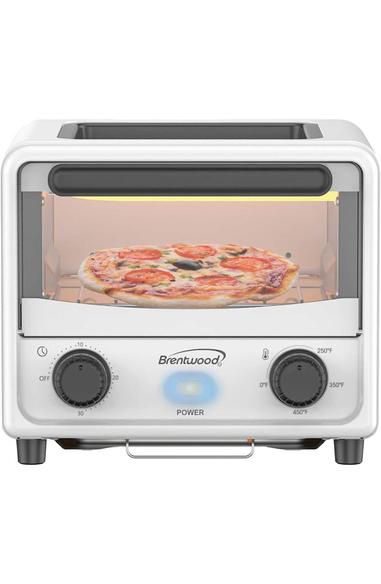 Brentwood Mini Toaster Oven, Main, color, White