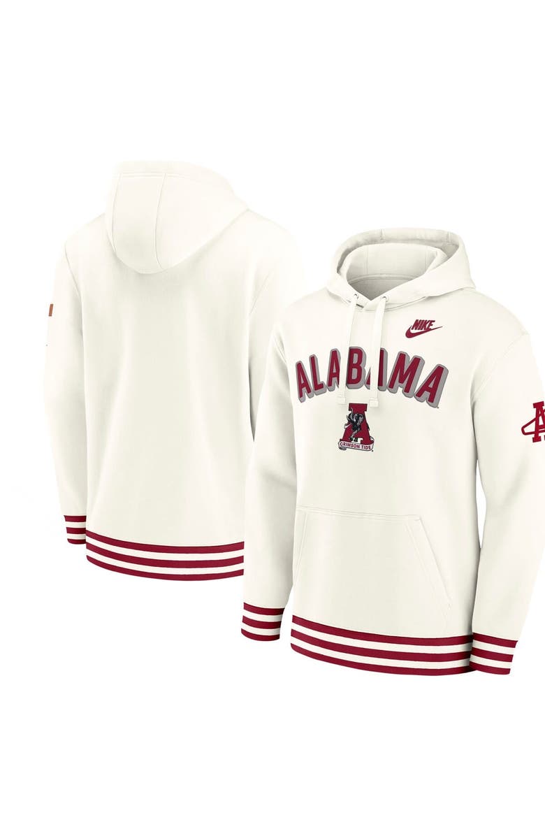 Nike Men's Nike Cream Alabama Crimson Tide Legacy Retro Pullover Hoodie, Main, color, Cream