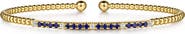 Gabriel & Co. Bujukan Sapphire & Diamond Beaded Cuff Bracelet