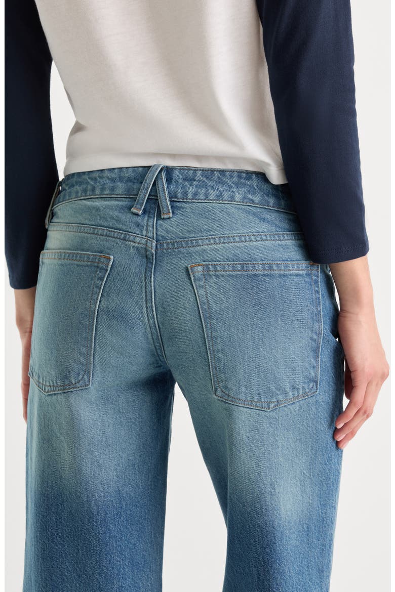 Vintage Low Loose Raw Hem Wide Leg Jeans, Alternate, color, TROUBLED WATER