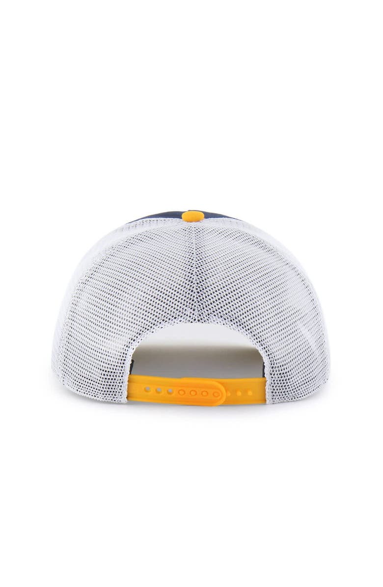 '47 Youth '47 Navy/Gold West Virginia Mountaineers Super Stripe Hitch Adjustable Trucker Hat, Alternate, color, Navy