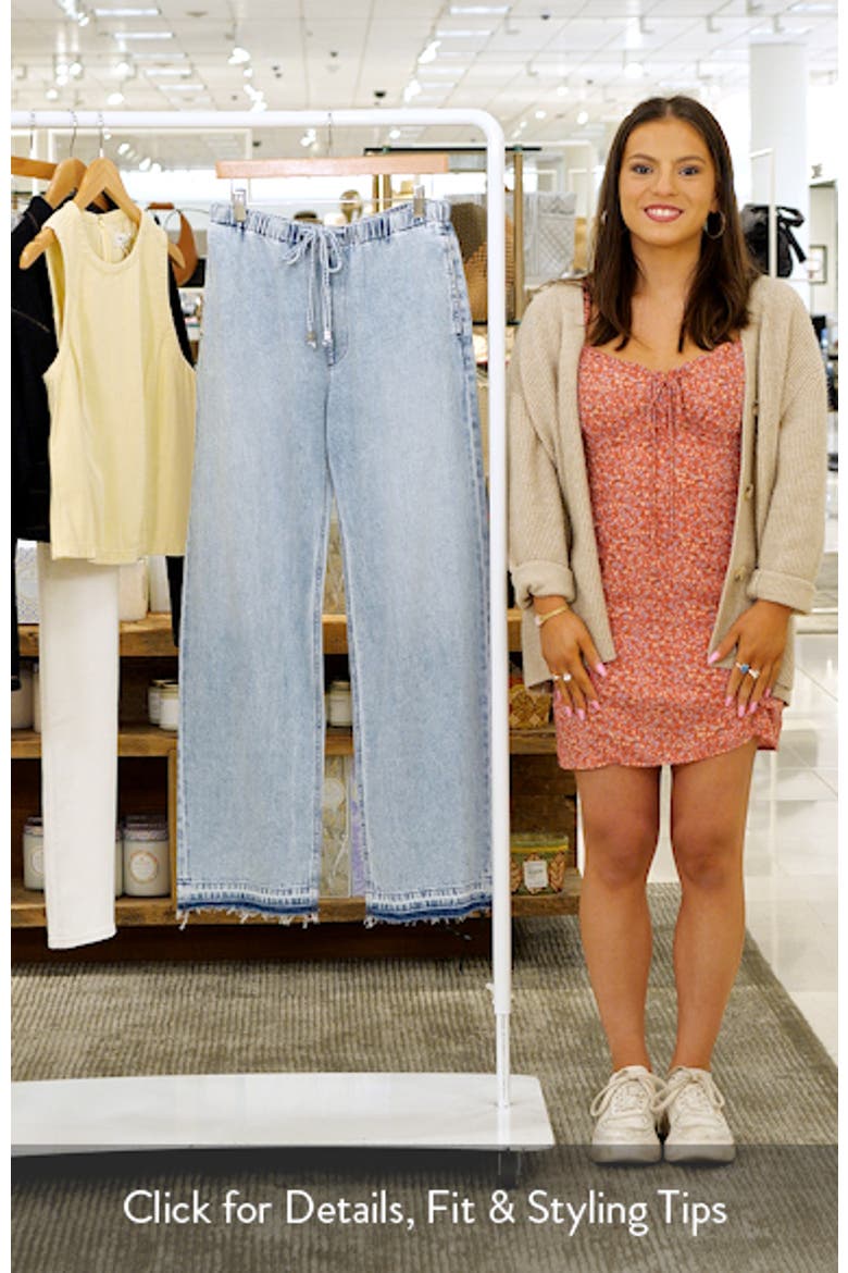 Ultra Featherweight Logan Release Hem Wide Leg Pull-On Denim Pants video
