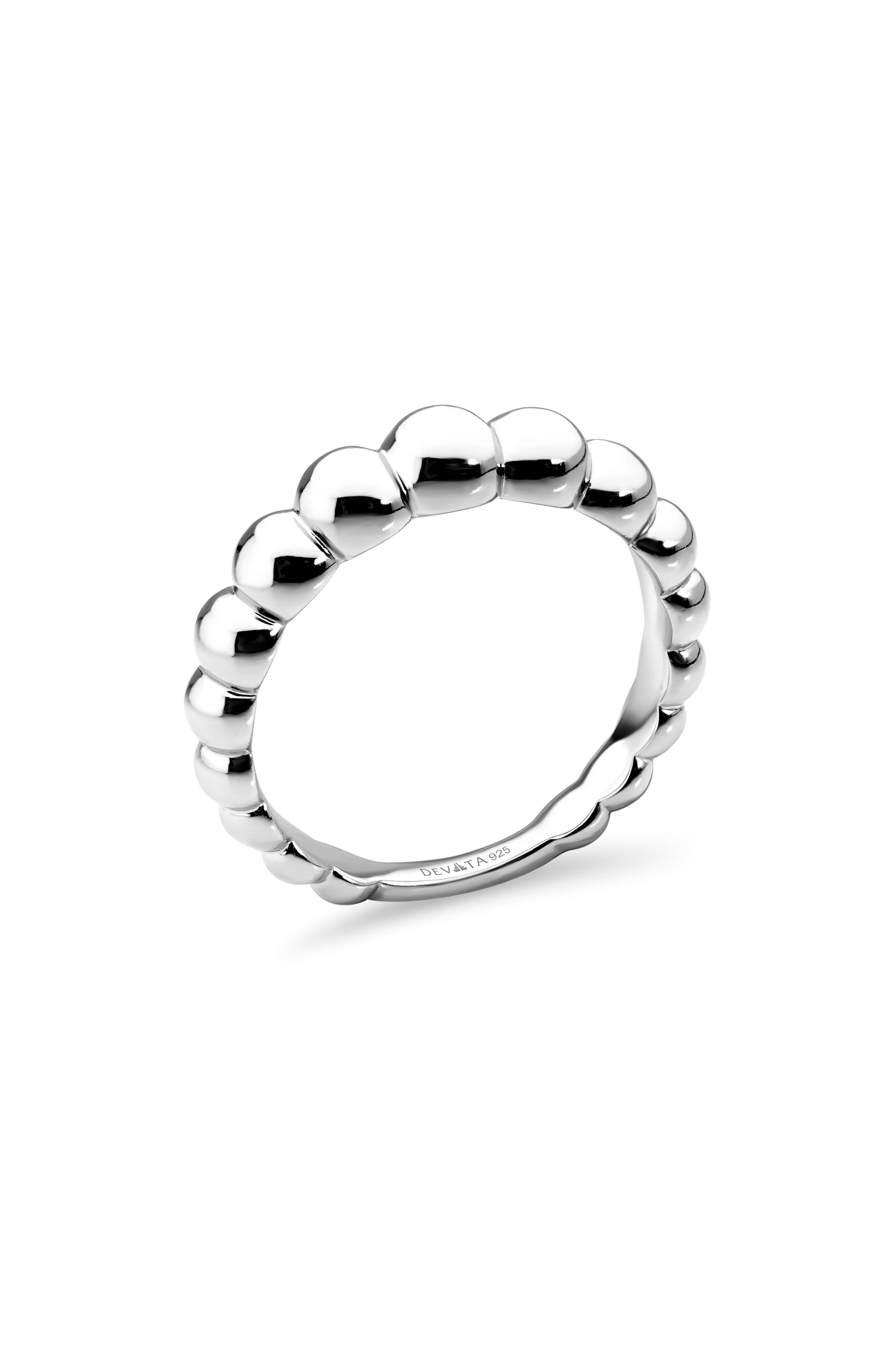 DEVATA Beaded Ball Textured Ring