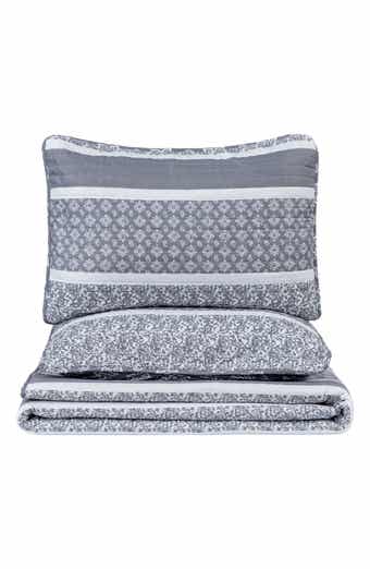 Woven & Weft Stripe & Paisley Quilt & Sham Set
