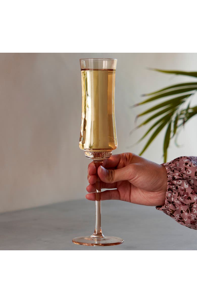 TWINE Tulip Champagne Flutes in Amber Set of 2, Alternate, color,