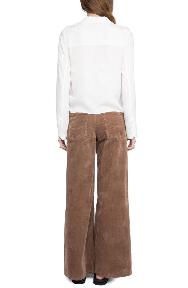 Zadig & Voltaire Tussi Jac Silk Shirt, Alternate, color, Judo