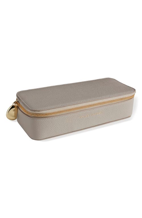 Monica Vinader Personalized Leather Jewelry Box in Gray at Nordstrom