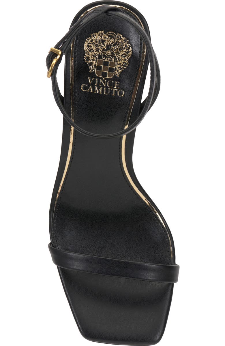 Vince Camuto Ambee Ankle Strap Wedge Sandal, Alternate, color, Black