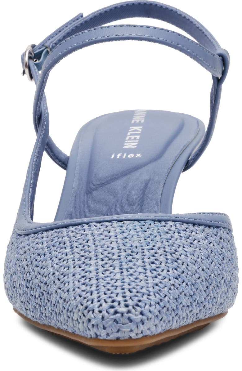 Anne Klein Cosmo Ankle Strap Pump, Alternate, color, Blue Raffia