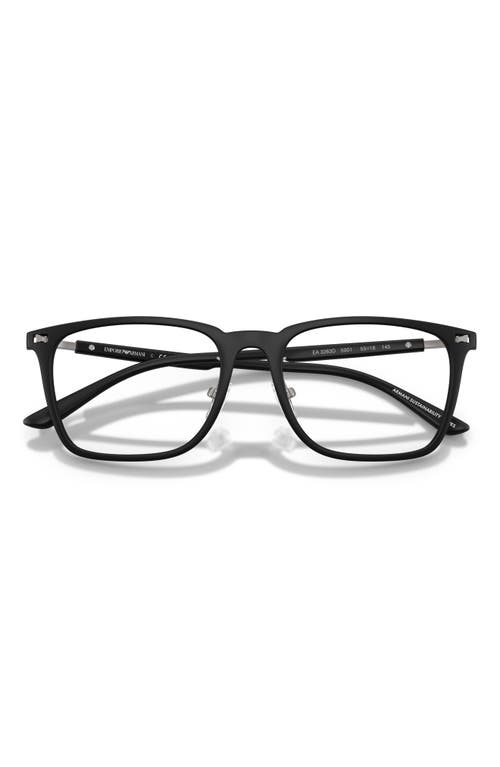 Emporio Armani 55mm Pillow Optical Glasses In Brown