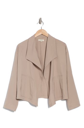 MAX STUDIO MAX STUDIO TWILL DRAPE FRONT SHORT JACKET 