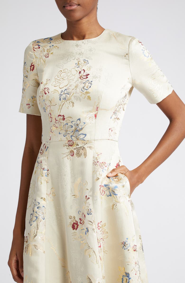 Adam Lippes Eloise Floral Jacquard Dress, Alternate, color, 
