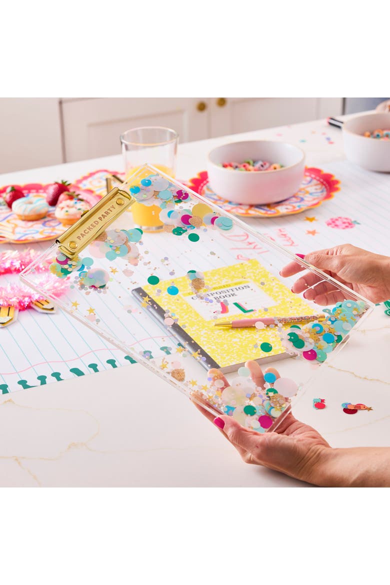 Confetti Filled Clipboard Desk Accessory, Alternate, color, Multicolor