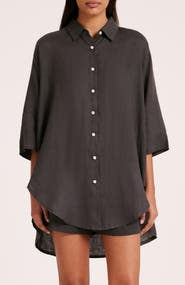 Nude Lucy Lounge Linen Longline Shirt