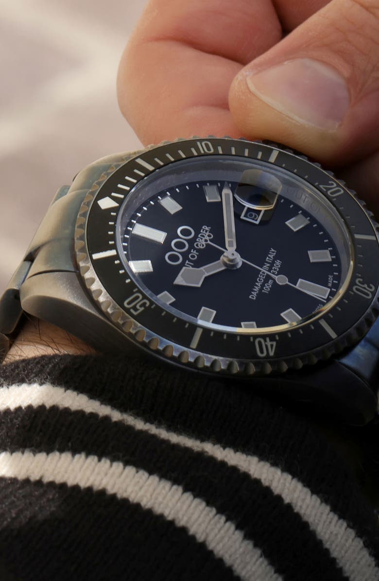 OUT OF ORDER Casanova Bracelet Watch, 44mm, Alternate, color, Black