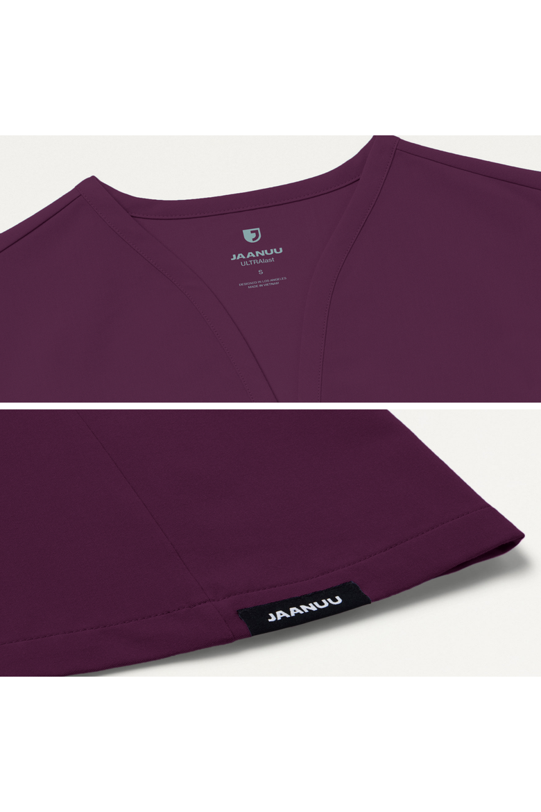 Calix Women's 2-Pocket Tailored V-Neck Scrub Top, Alternate, color, Eggplant