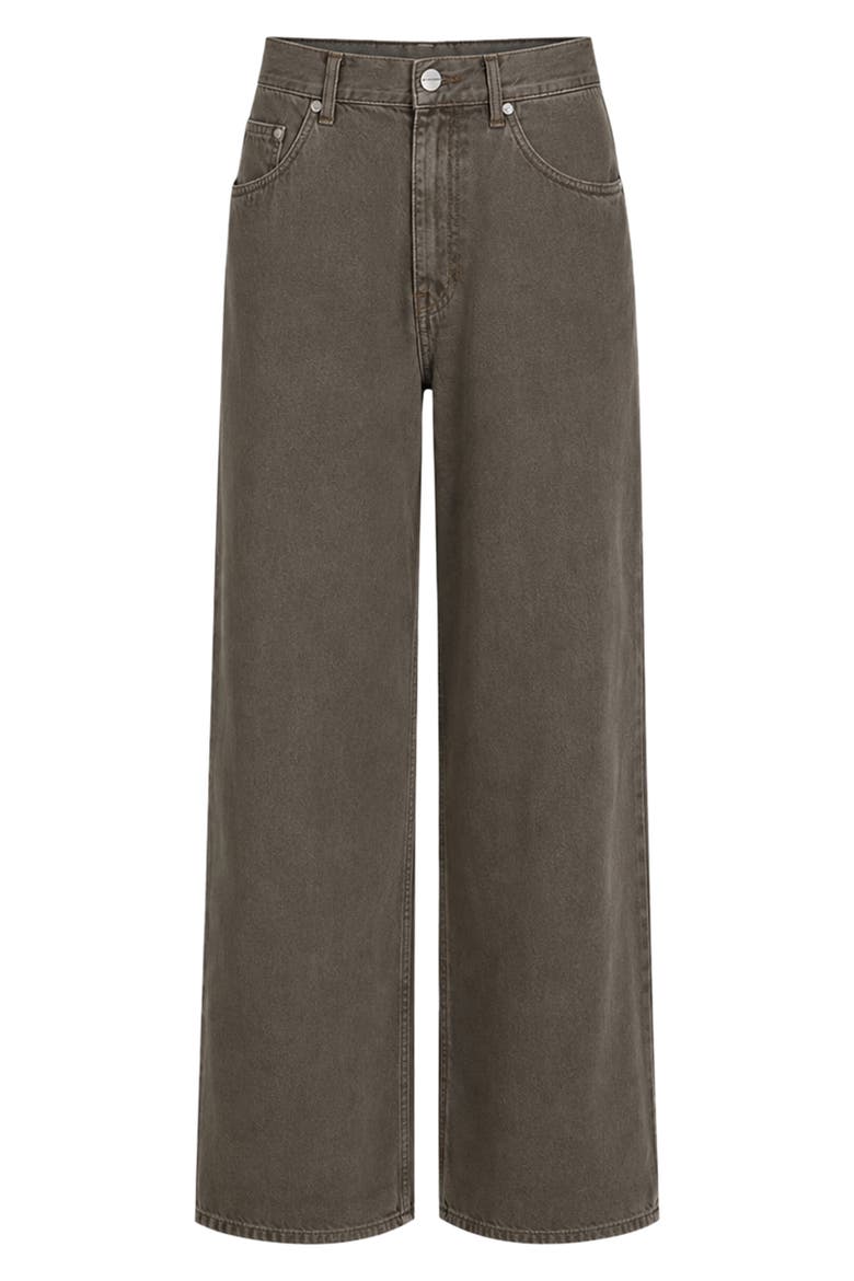 Song Sung Blue Leather Straight Leg Jeans, Main, color, SLATE