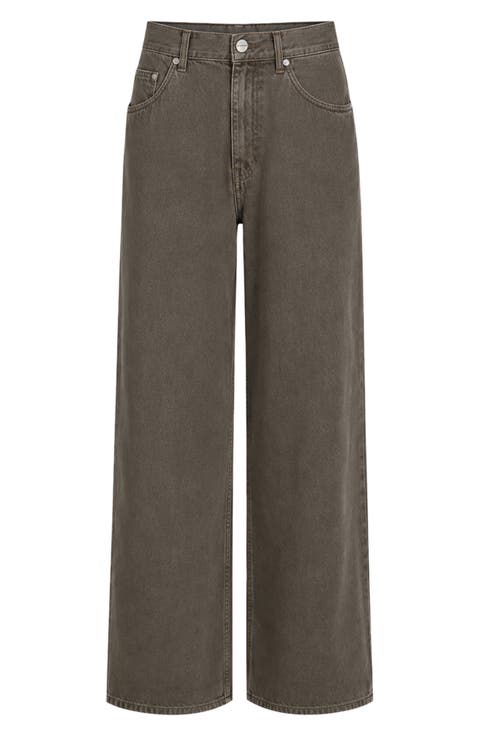 Song Sung Blue Leather Straight Leg Jeans