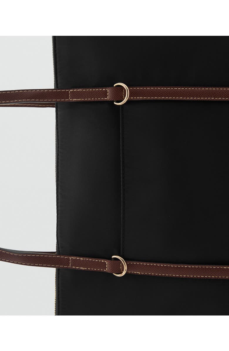 MANGO Nylon Shopper Bag, Alternate, color, Black