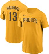 Nike Men's Nike Manny Machado Gold San Diego Padres Name & Number T-Shirt