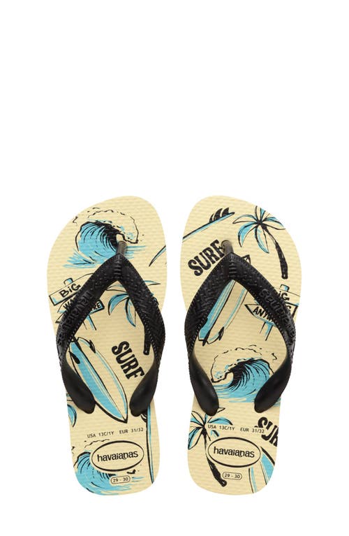 Havaianas Printed Footbed Flip-flops In Buttercream