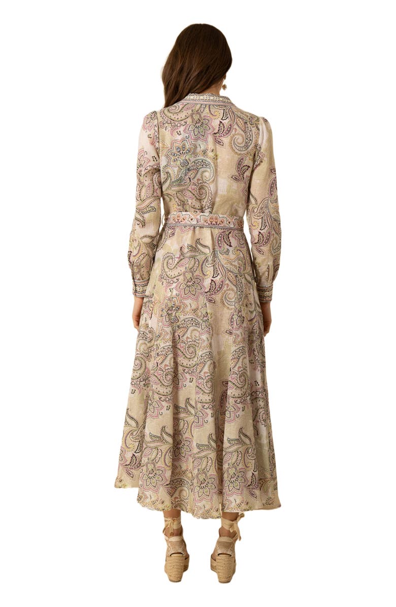 Hale Bob Clementine Linen Maxi Dress, Alternate, color, 