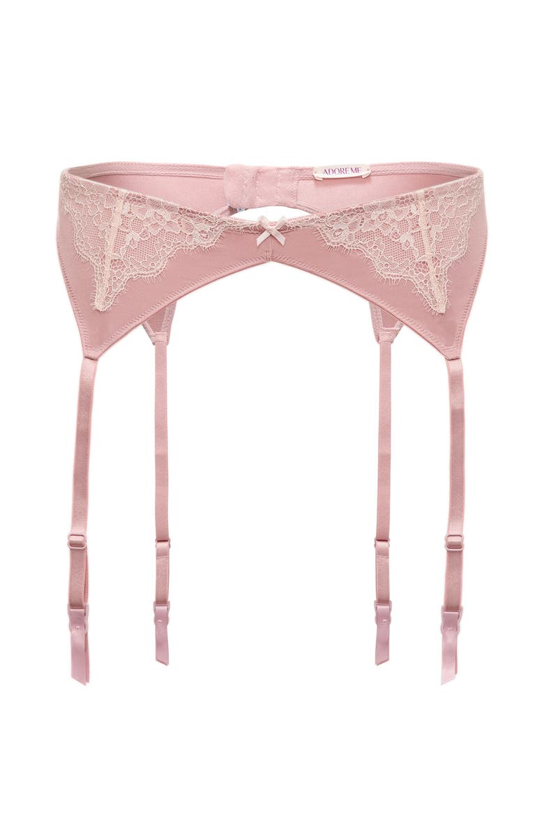 Adore Me Amrenn Garter Belt Lingerie, Alternate, color, Medium Beige