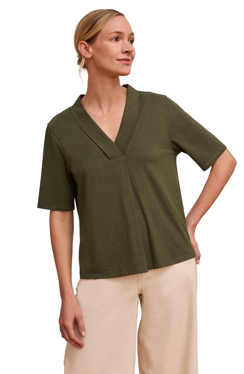 Celtic & Co. Relaxed V-Neck T-Shirt, Main, color, Dark Olive