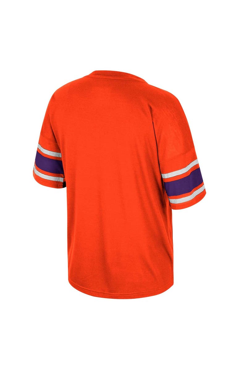 COLOSSEUM Women's Colosseum Orange Clemson Tigers I'm Gliding Here Rhinestone T-Shirt, Alternate, color, Orange