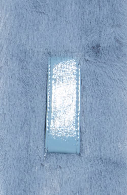 La Fiorentina Faux Fur Pull Through Scarf In Blue