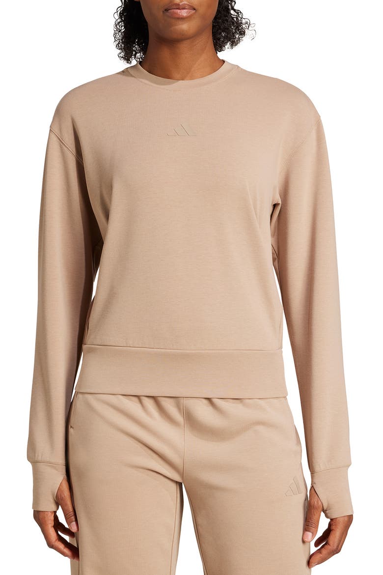 D4T Crewneck Sweatshirt, Main, color, CHALKY BROWN/