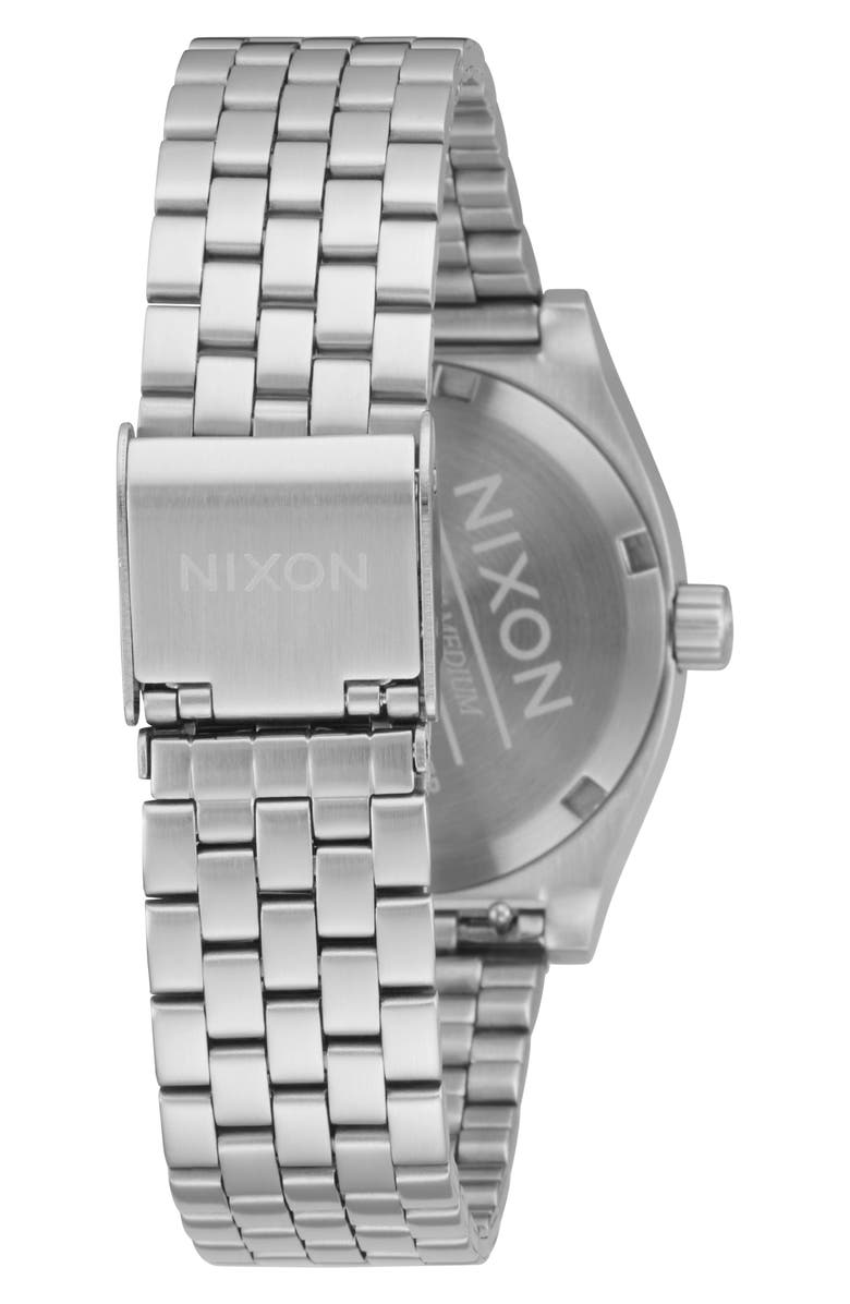Nixon The Medium Time Teller Bracelet Watch, 31mm, Alternate, color, Silver / Pink