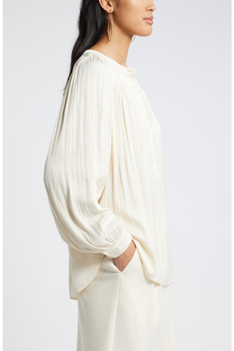 Gathered Popover Top, Alternate, color, IVORY PRISTINE