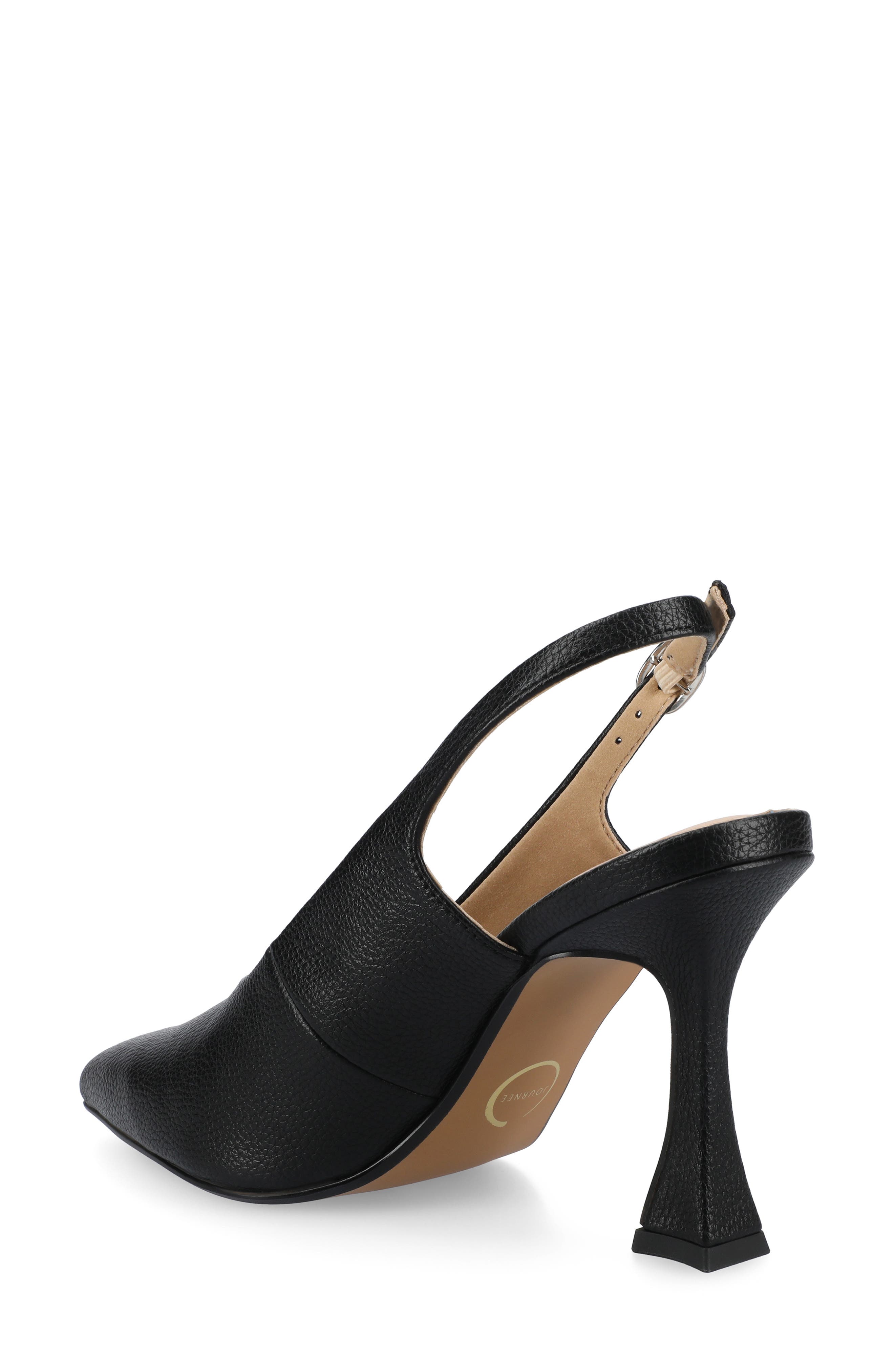 Verena Pointed Toe Slingback Pump, Alternate, color, BLACK