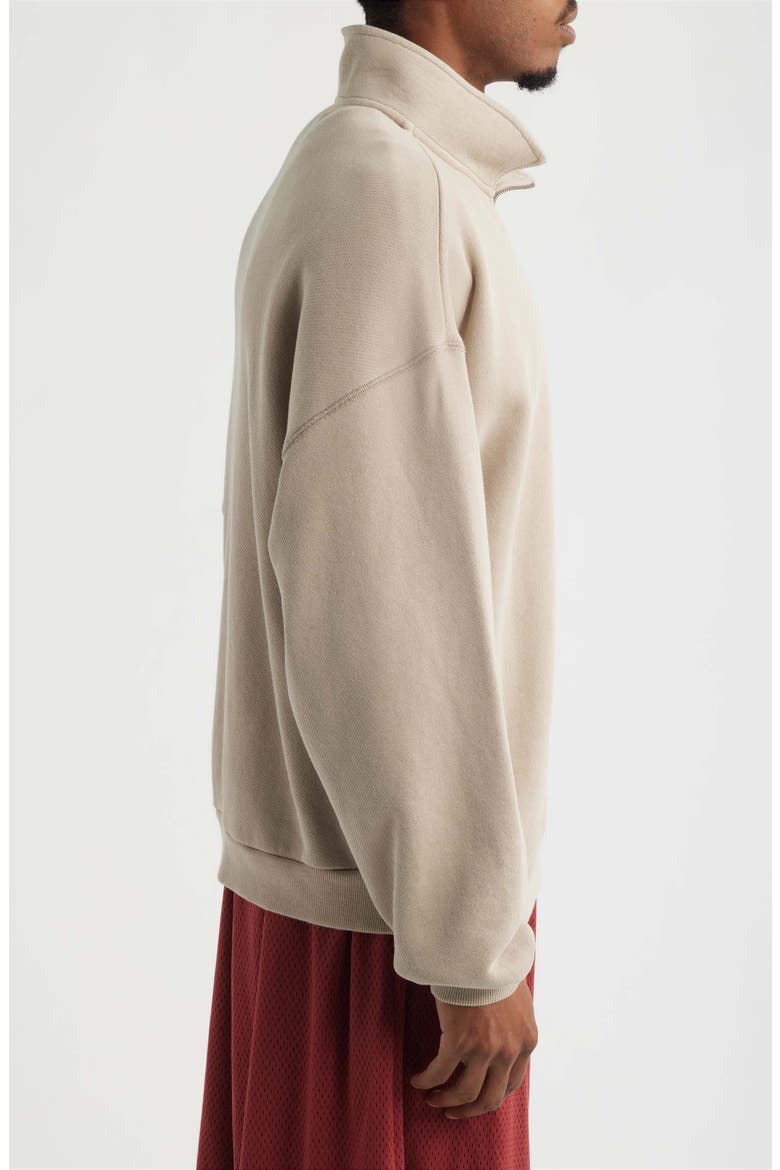 Organic Cotton Quarter Zip Pullover, Alternate, color, TAN