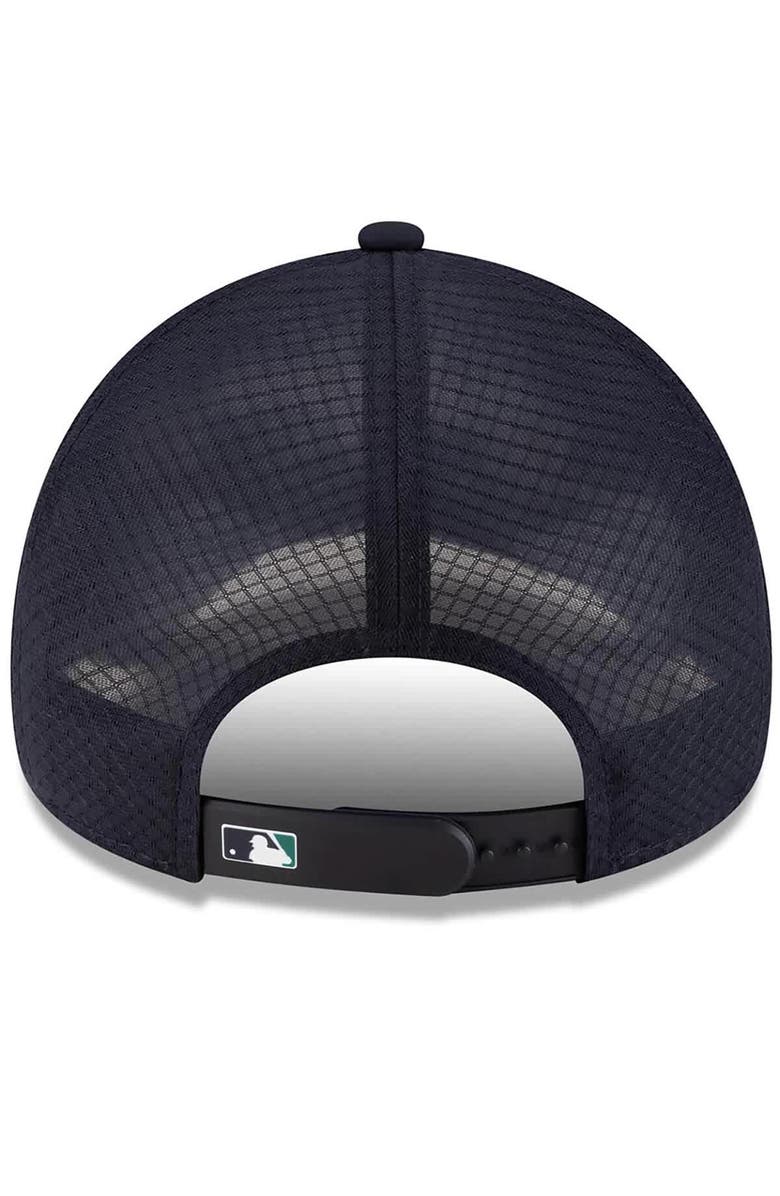 New Era Men's New Era Navy Seattle Mariners 2026 Batting Practice Apex 9FORTY Adjustable Trucker Hat, Alternate, color, Navy