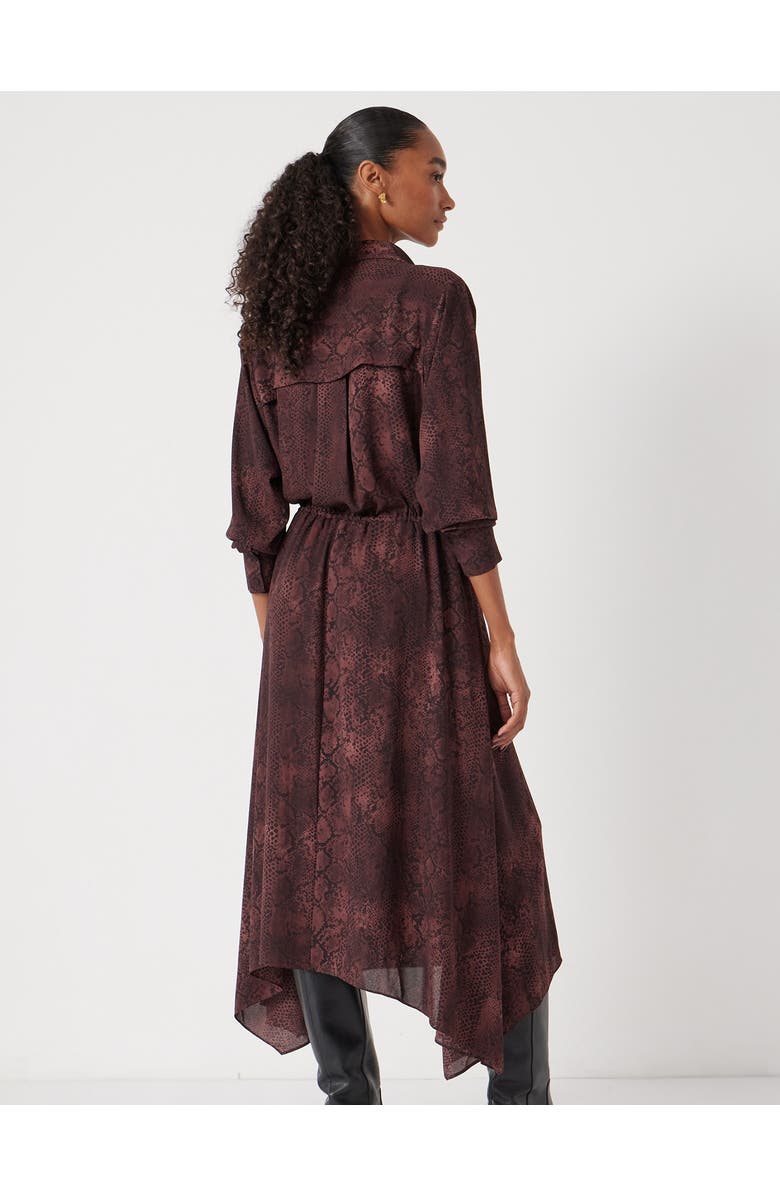 Hush Chiffon Hanky Hem Maxi Dress, Alternate, color, Snake Print Brown