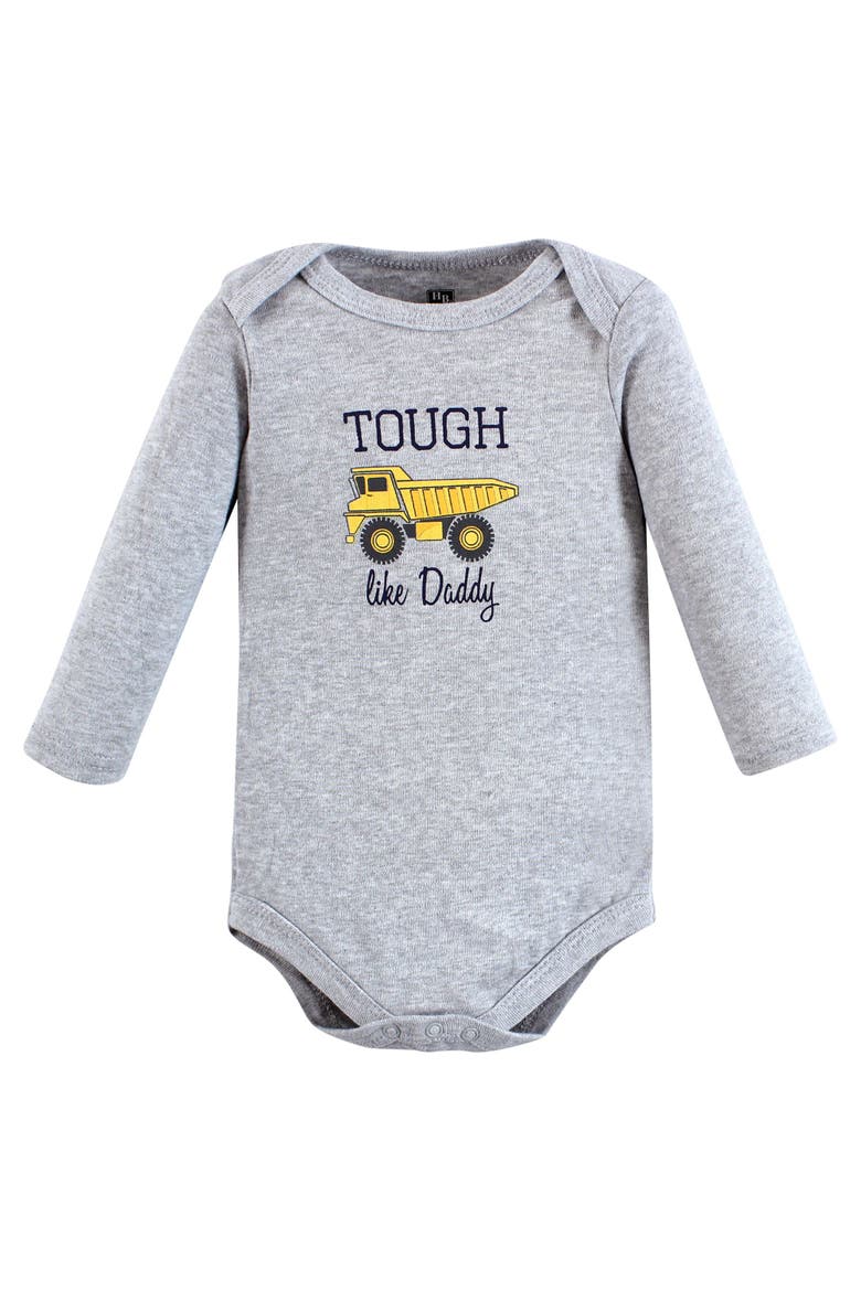 Cotton Long-Sleeve Bodysuit Three-Piece Set, Alternate, color, Construction