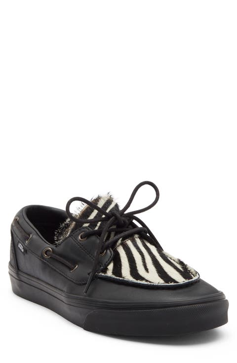 Genuine Calf Hair & Leather Boat Shoe