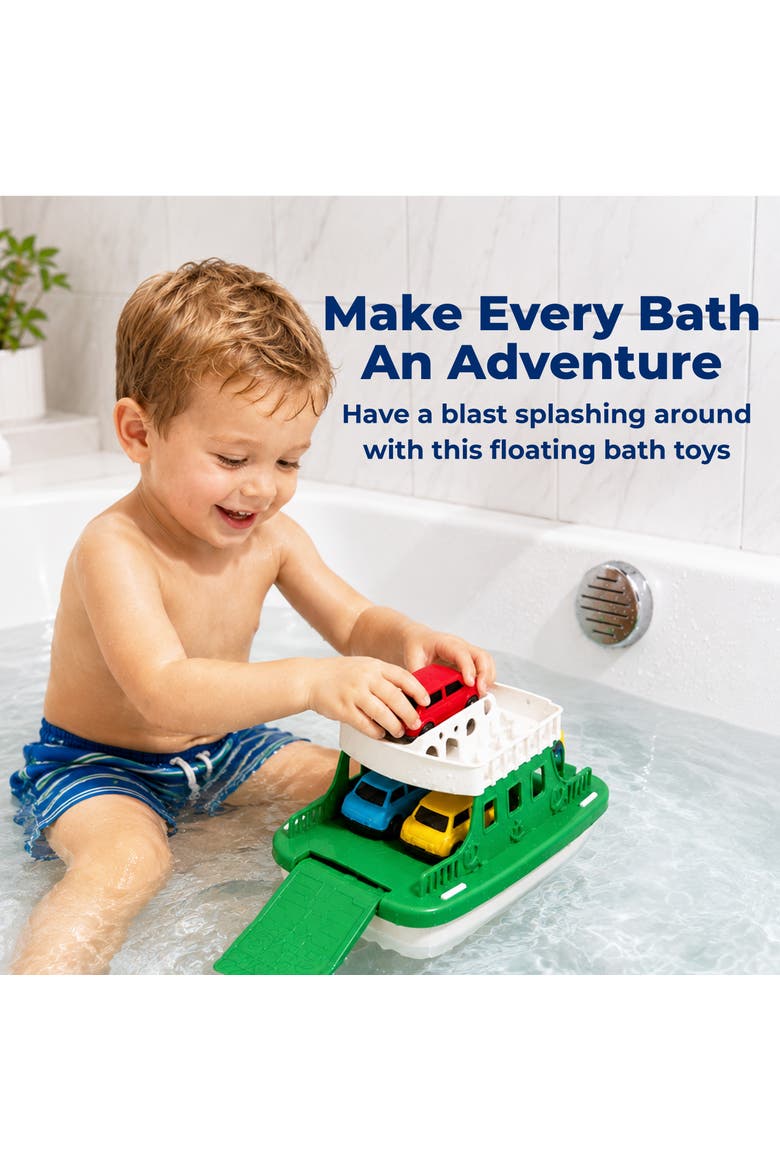 Carry Ship Bath Toy Set with Mini Cars, Alternate, color, Multicolor