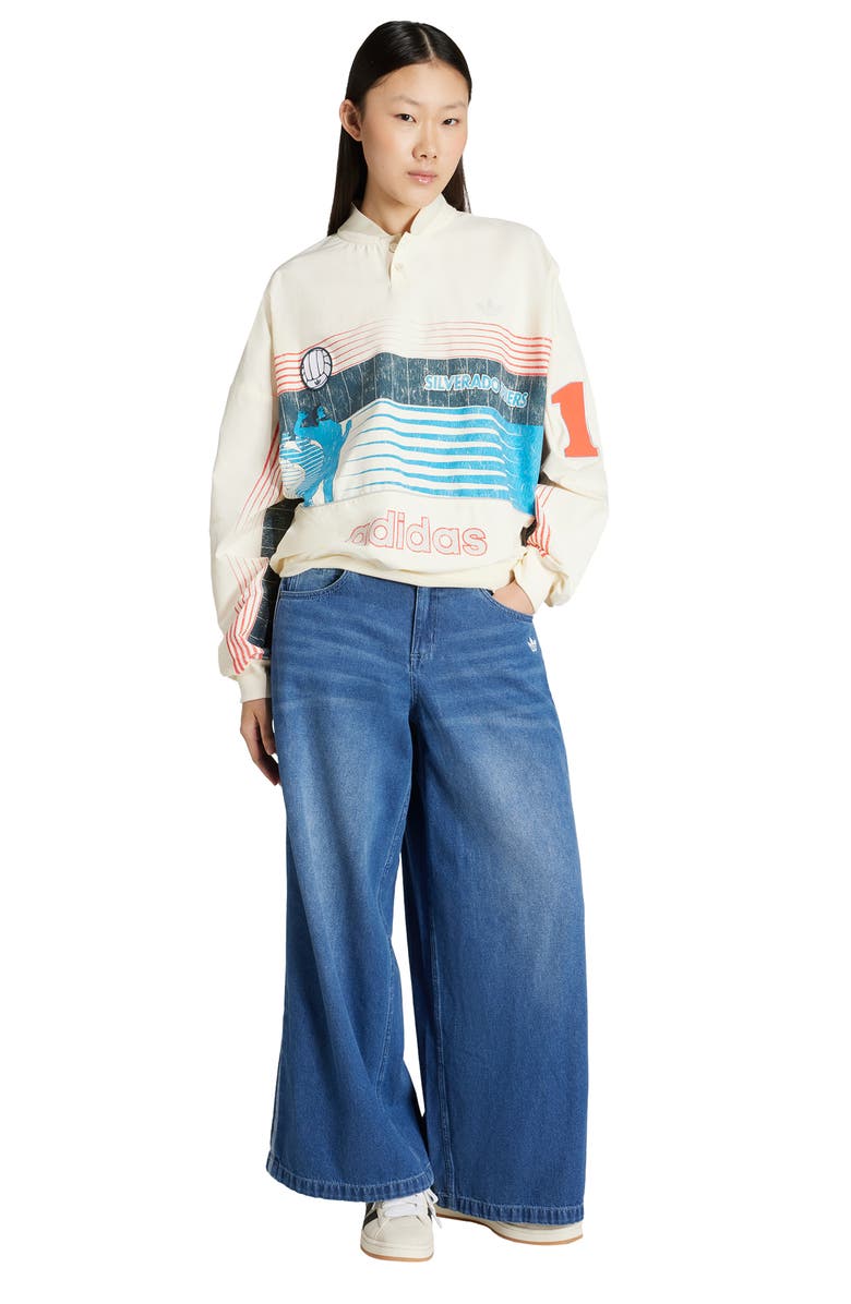 adidas Silverado Spike Sweatshirt, Alternate, color, Cream White