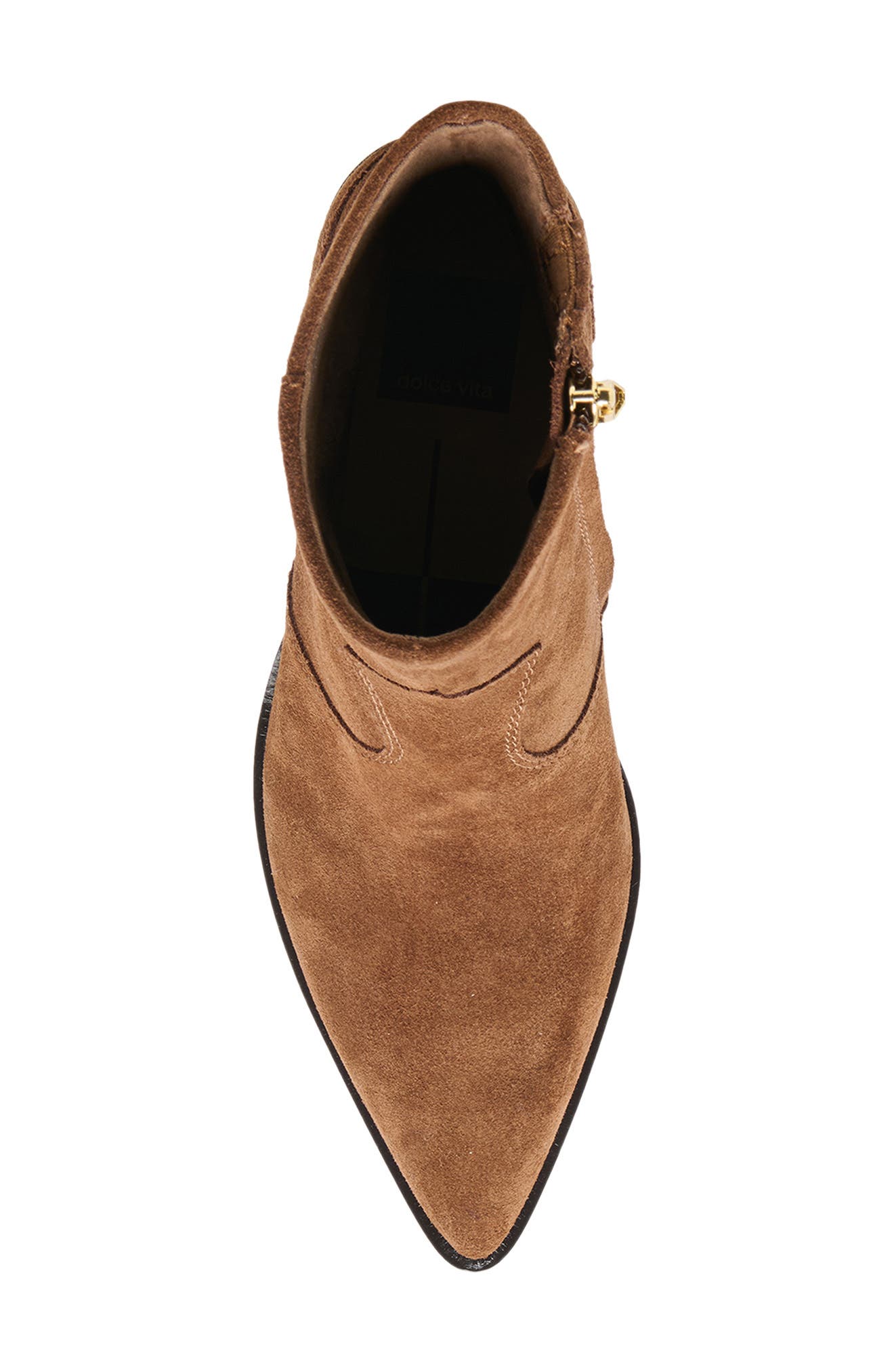 Ashtin Leather Wedge Bootie, Alternate, color, COCOA SUEDE