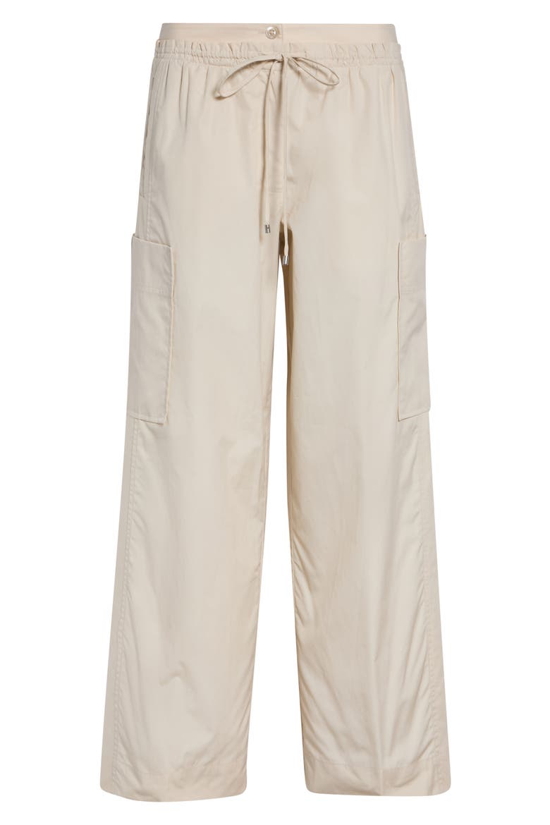 Double Waistband Cotton Poplin Pants, Main, color, STONE