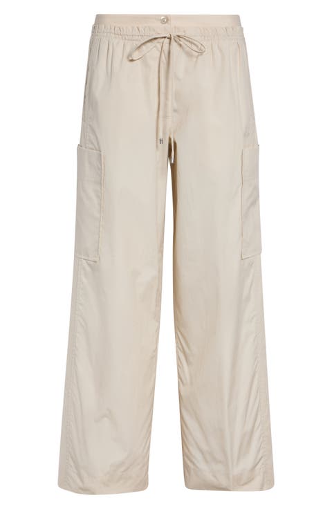 Double Waistband Cotton Poplin Pants