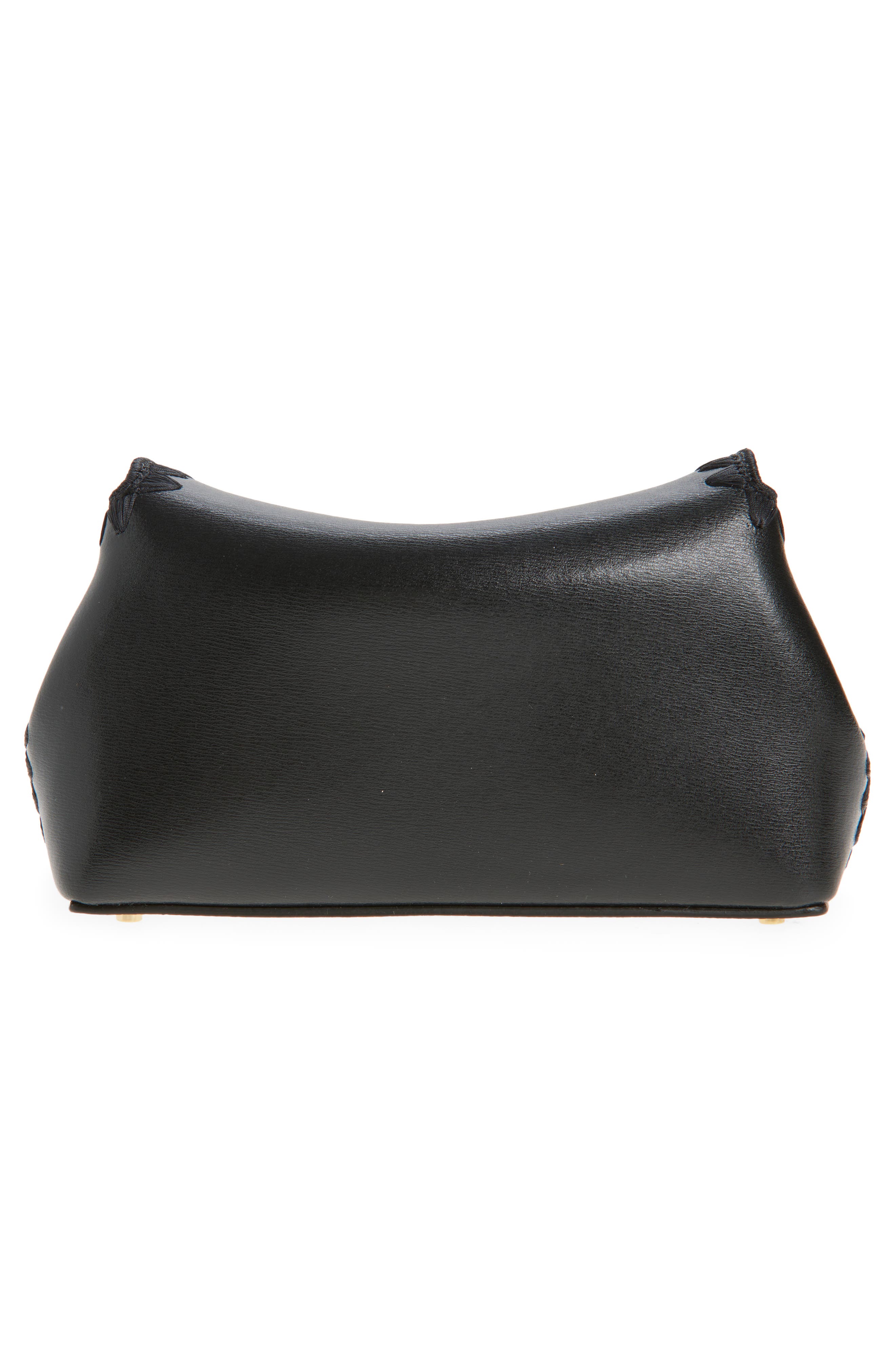 TOTEME Mini T-Lock Leather Clutch, Alternate, color, Black/ Milk