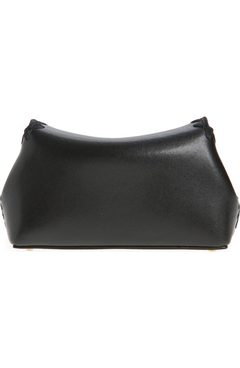 TOTEME Mini T-Lock Leather Clutch, Alternate, color, Black/ Milk