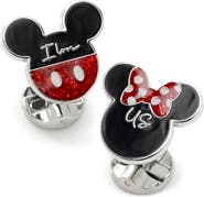 Cufflinks, Inc. x Disney Mickey & Minnie 'I Love Us' Cuff Links