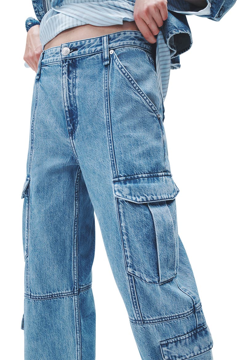 Featherweight Cailyn Wide Leg Cargo Jeans, Alternate, color, VICKY