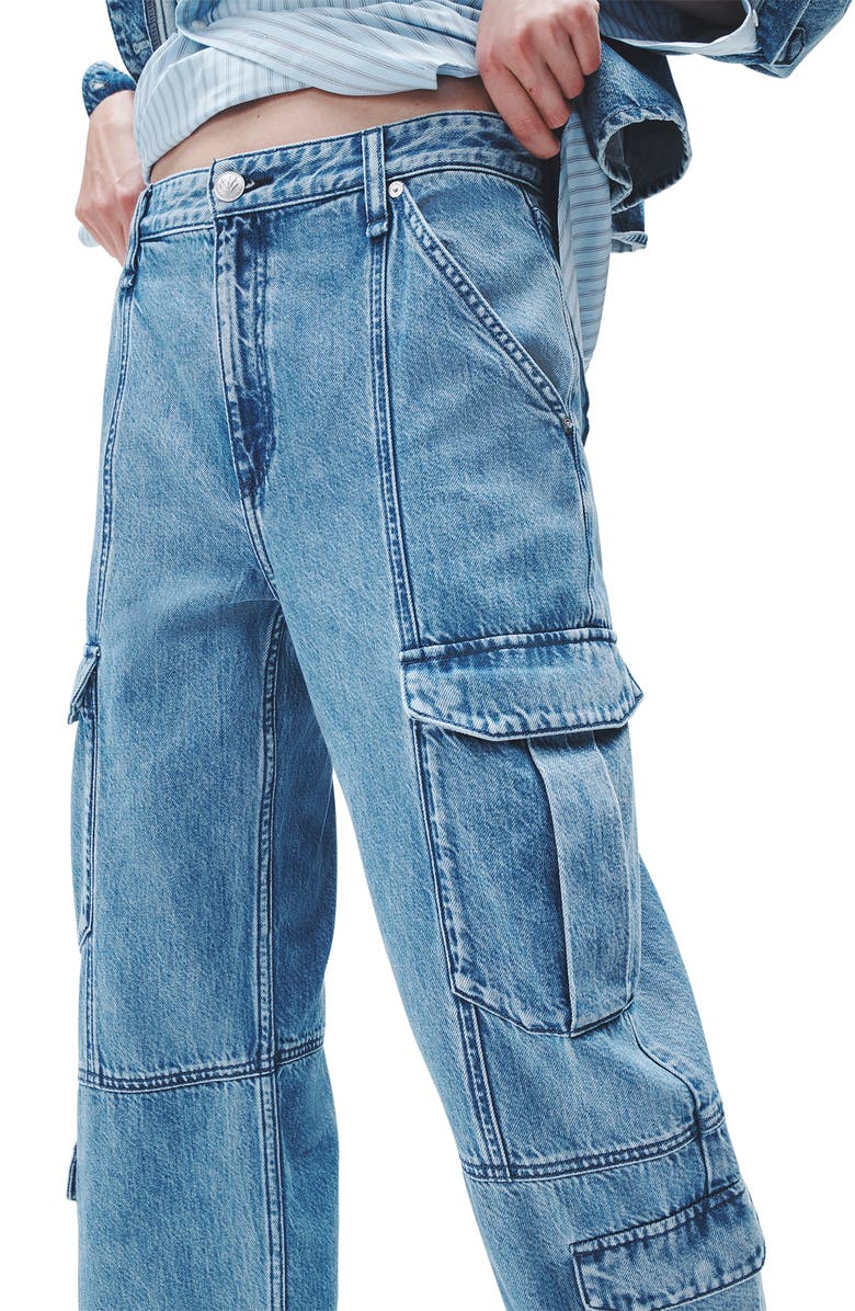 rag & bone Featherweight Cailyn Wide Leg Cargo Jeans, Alternate, color, 